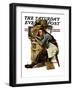 "Law Student" Saturday Evening Post Cover, February 19,1927-Norman Rockwell-Framed Premium Giclee Print