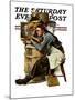"Law Student" Saturday Evening Post Cover, February 19,1927-Norman Rockwell-Mounted Giclee Print