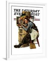 "Law Student" Saturday Evening Post Cover, February 19,1927-Norman Rockwell-Framed Giclee Print