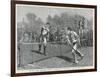 Lawford Versus Renshaw in the Fifth Round of the All-Comers' Match-Arthur Hopkins-Framed Art Print