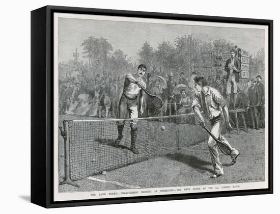 Lawford Versus Renshaw in the Fifth Round of the All-Comers' Match-Arthur Hopkins-Framed Stretched Canvas