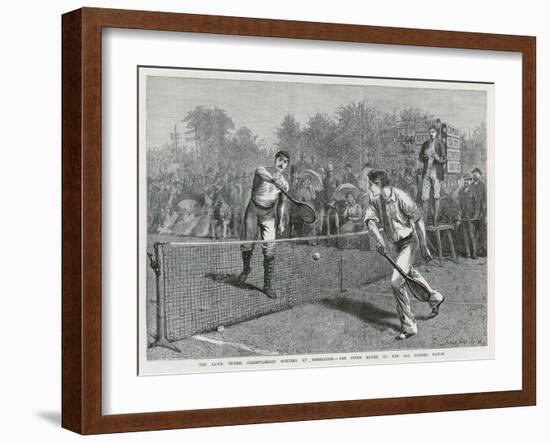 Lawford Versus Renshaw in the Fifth Round of the All-Comers' Match-Arthur Hopkins-Framed Art Print