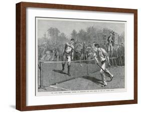 Lawford Versus Renshaw in the Fifth Round of the All-Comers' Match-Arthur Hopkins-Framed Art Print