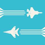 Jet Fighter Aircrafts Flying on Sky for Your Design-Lawkeeper-Mounted Art Print