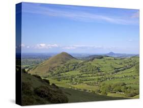 Lawley From Slopes of Caer Caradoc in Spring Evening Light, Church Stretton Hills, Shropshire-Peter Barritt-Stretched Canvas