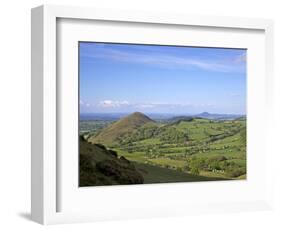 Lawley From Slopes of Caer Caradoc in Spring Evening Light, Church Stretton Hills, Shropshire-Peter Barritt-Framed Photographic Print