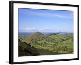 Lawley From Slopes of Caer Caradoc in Spring Evening Light, Church Stretton Hills, Shropshire-Peter Barritt-Framed Photographic Print