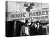 Lawman Frank Branik, Realtor Walt Wilson and Publisher Jerry Reinerston, Moose Market Grocery Store-Margaret Bourke-White-Stretched Canvas