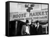 Lawman Frank Branik, Realtor Walt Wilson and Publisher Jerry Reinerston, Moose Market Grocery Store-Margaret Bourke-White-Framed Stretched Canvas