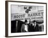 Lawman Frank Branik, Realtor Walt Wilson and Publisher Jerry Reinerston, Moose Market Grocery Store-Margaret Bourke-White-Framed Photographic Print