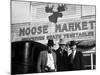 Lawman Frank Branik, Realtor Walt Wilson and Publisher Jerry Reinerston, Moose Market Grocery Store-Margaret Bourke-White-Mounted Photographic Print