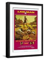 LAWMAN, US poster, Burt Lancaster, bottom from left: Burt Lancaster, Robert Ryan, Lee J. Cobb, 1971-null-Framed Art Print