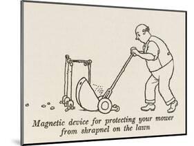Lawn Mower Protector-William Heath Robinson-Mounted Art Print