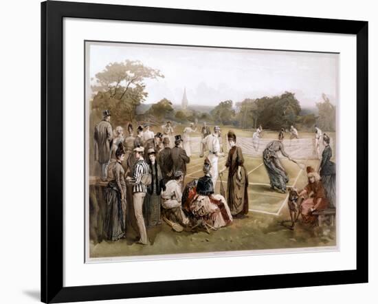 Lawn Tennis, 1887-Louis Prang-Framed Giclee Print