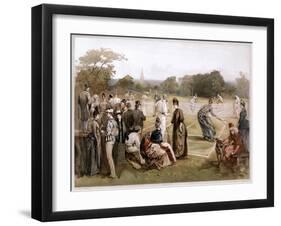 Lawn Tennis, 1887-Louis Prang-Framed Giclee Print