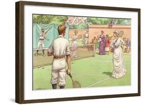 Lawn Tennis Being Played in the Victorian Age-Pat Nicolle-Framed Giclee Print