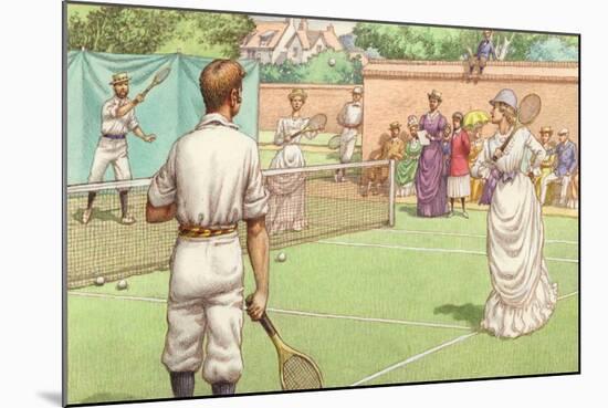 Lawn Tennis Being Played in the Victorian Age-Pat Nicolle-Mounted Giclee Print