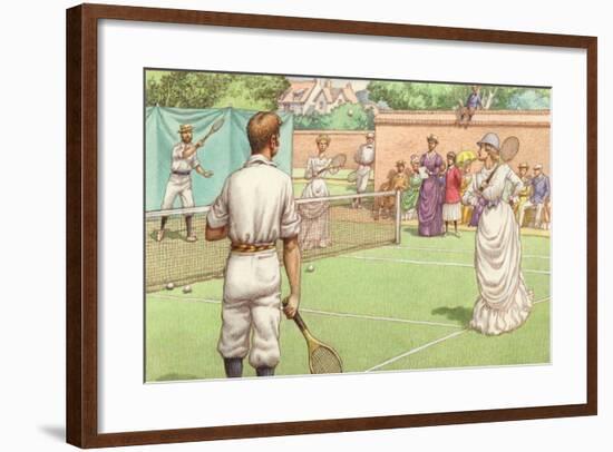 Lawn Tennis Being Played in the Victorian Age-Pat Nicolle-Framed Giclee Print