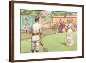 Lawn Tennis Being Played in the Victorian Age-Pat Nicolle-Framed Giclee Print