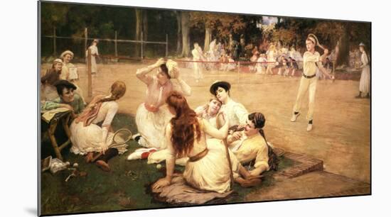 Lawn Tennis Club-Frederick Arthur Bridgman-Mounted Art Print