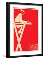 Lawn Tennis Match-null-Framed Art Print