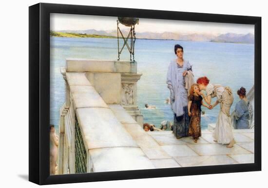 Lawrence Alma-Tadema A Kiss Art Print Poster-null-Framed Poster