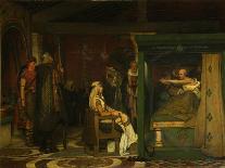 Fredegund Visits Bishop Prætextatus on His Deathbed, 1864-Lawrence Alma-Tadema-Giclee Print