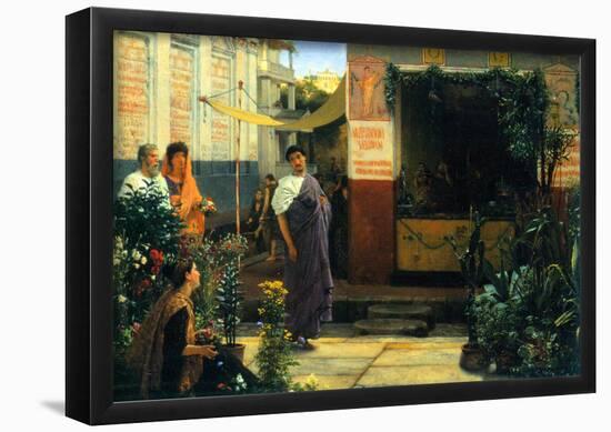 Lawrence Alma-Tadema The Flower Market Art Print Poster-null-Framed Poster