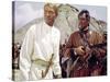 LAWRENCE OF ARABIA, 1962 directed by DAVID LEAN Peter O'Toole / Anthony Quinn (photo)-null-Stretched Canvas