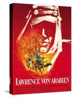 Lawrence of Arabia, (aka Lawrence Von Arabien), German Poster Art, 1962-null-Stretched Canvas