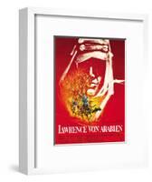 Lawrence of Arabia, (aka Lawrence Von Arabien), German Poster Art, 1962-null-Framed Art Print