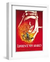 Lawrence of Arabia, (aka Lawrence Von Arabien), German Poster Art, 1962-null-Framed Art Print