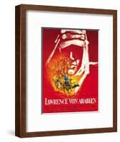 Lawrence of Arabia, (aka Lawrence Von Arabien), German Poster Art, 1962-null-Framed Art Print