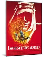 Lawrence of Arabia, (aka Lawrence Von Arabien), German Poster Art, 1962-null-Mounted Art Print