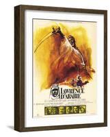 Lawrence of Arabia, French Movie Poster, 1963-null-Framed Art Print