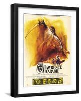 Lawrence of Arabia, French Movie Poster, 1963-null-Framed Art Print