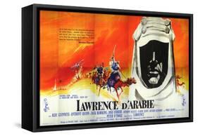 Lawrence of Arabia, French Movie Poster, 1963-null-Framed Stretched Canvas