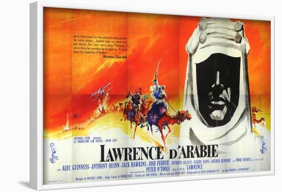 Lawrence of Arabia, French Movie Poster, 1963-null-Framed Art Print