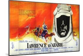 Lawrence of Arabia, French Movie Poster, 1963-null-Mounted Art Print