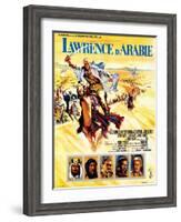 Lawrence of Arabia, French Movie Poster, 1963-null-Framed Art Print