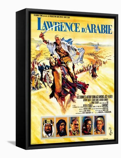 Lawrence of Arabia, French Movie Poster, 1963-null-Framed Stretched Canvas