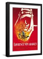 Lawrence of Arabia, German Movie Poster, 1963-null-Framed Art Print