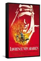 Lawrence of Arabia, German Movie Poster, 1963-null-Framed Stretched Canvas