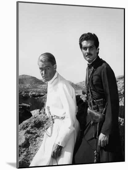 Lawrence of Arabia, Peter O'Toole, Omar Sharif, 1962-null-Mounted Photo