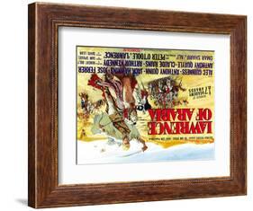 Lawrence of Arabia, UK Movie Poster, 1963-null-Framed Art Print