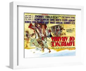 Lawrence of Arabia, UK Movie Poster, 1963-null-Framed Art Print