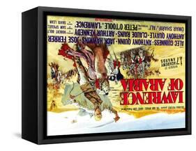 Lawrence of Arabia, UK Movie Poster, 1963-null-Framed Stretched Canvas