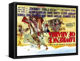 Lawrence of Arabia, UK Movie Poster, 1963-null-Framed Stretched Canvas