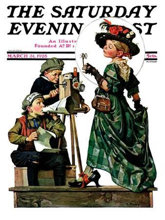 "Lights, Action, Camera," Saturday Evening Post Cover, March 31, 1928
