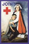 Join! American Red Cross Serves Humanity Poster-Lawrence Wilbur-Stretched Canvas